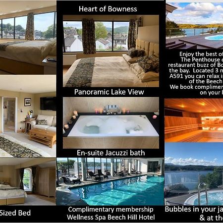 The Penthouse Bowness Luxury Loft Jacuzzi Bath & Complimentary Lakeview Spa Membership Exteriör bild