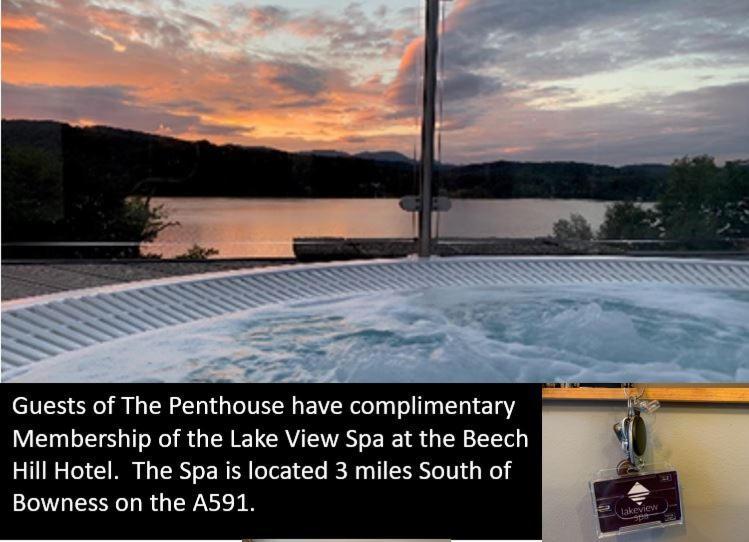 The Penthouse Bowness Luxury Loft Jacuzzi Bath & Complimentary Lakeview Spa Membership Exteriör bild