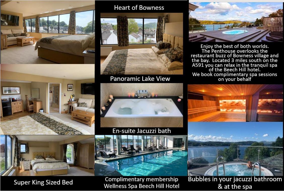 The Penthouse Bowness Luxury Loft Jacuzzi Bath & Complimentary Lakeview Spa Membership Exteriör bild